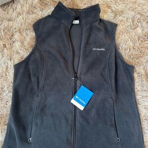 Columbia Black Fleece Zip-Up Vest